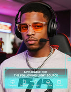 TIJN Blue Light Blocking Glasses Dual AR Coatings Amber Orange Lens - Image 2