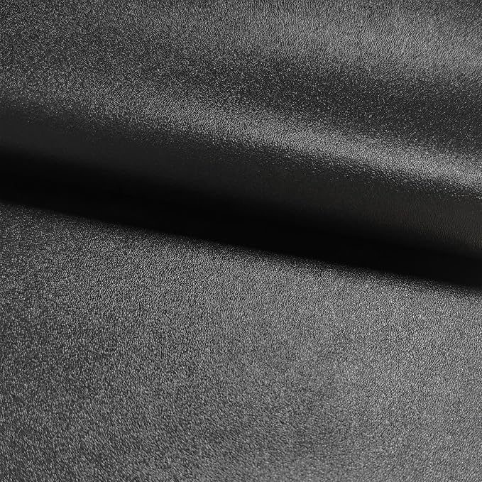 Black Faux Leather Fabric 20"×55" Smooth Grain Upholstery Vinyl - Image 5
