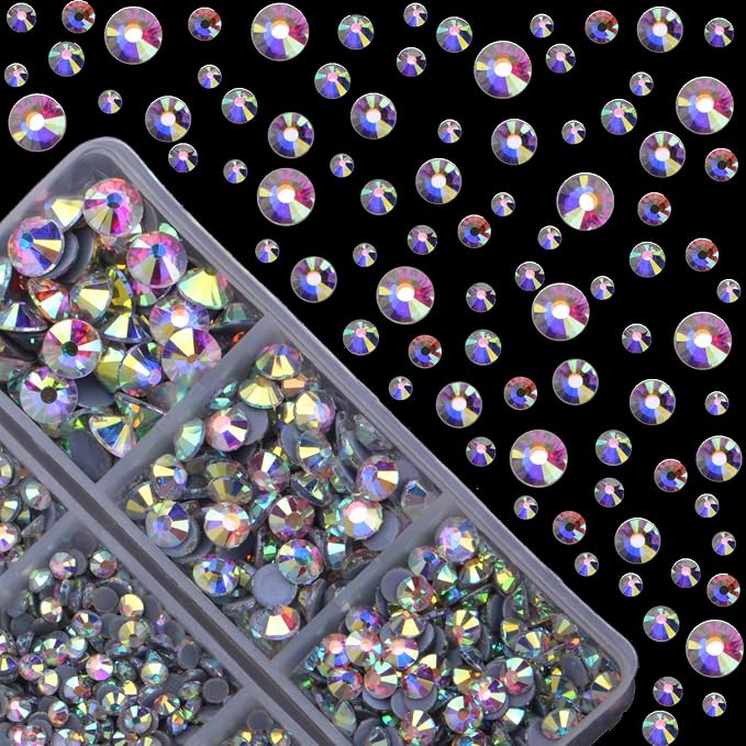 4000pcs Hot Fix Round Crystals Gems Glass Stones Hotfix Flat Back Rhinestones - Image 2