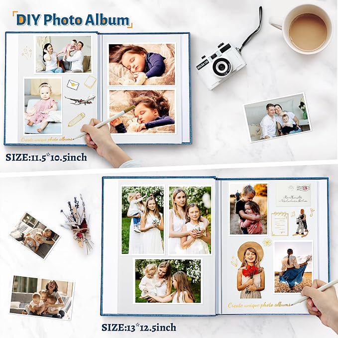 Artfeel Photo Album Self Adhesive Scrapbook, 60 Pages Large Photo Book - Image 3