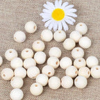 300pcs 20mm Wood Beads Natural Unfinished Round Wooden Loose Beads Wood Spacer - Image 4
