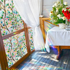 Foliage Pattern Decorative Window Film Privacy, Faux Stained Glass Window Cling - Image 4