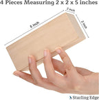 Basswood Carving Blocks 2 x 2 x 5 Inch, 4 Pack | Soft smooth paintable basswood - Image 2