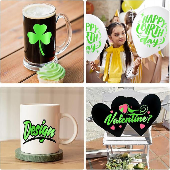 WRAPXPERT Lime Green Permanent Vinyl, DIY Home Decor and Car Decal, Lime Green - Image 4