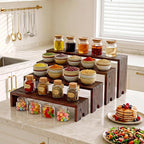 2 Set Wooden Cupcake Stand for Decor, 4 Tiered Stackable Display Risers - Image 6