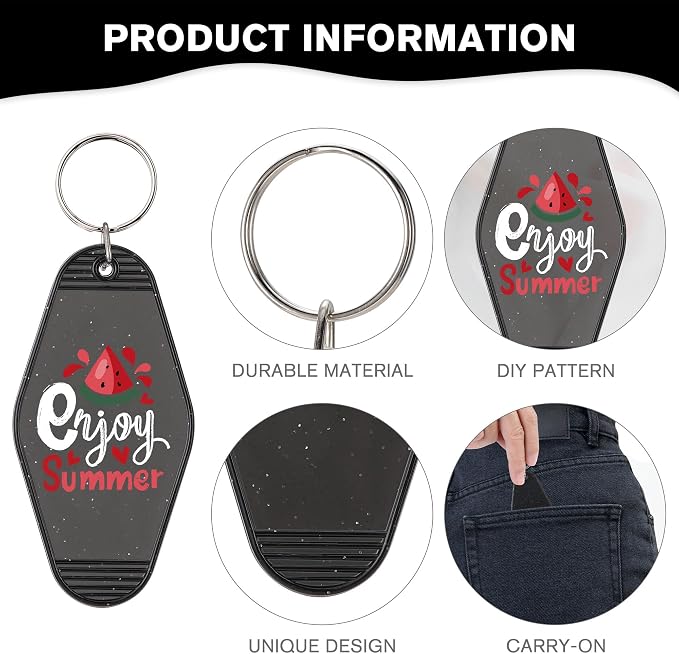 Yoption 20pcs Blank Motel Keychain Bulk - Image 4