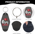 Yoption 50pcs Blank Motel Keychain Bulk - Image 4