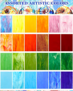 FIVEIZERO 24 Sheets Stained Glass 4x6 Inch – Rainbow Stained Glass Sheets - Image 3