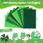 Peryiter 150 Pcs Back to School Green Felt Fabric Sheets Bulk - Image 2