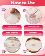 Zplontya 5 Pack Water Soluble Cross Stitch Canvas – 14 Count Embroidery - Image 4