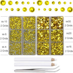 10000Pcs 2-Boxes Mixed Size Hot Fix Round Crystals Gems Glass Stones Hotfix - Image 3