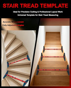 Stair Tread Template Tool, 8-60 inches Solid Aluminum Stair Tread Jig - Image 3