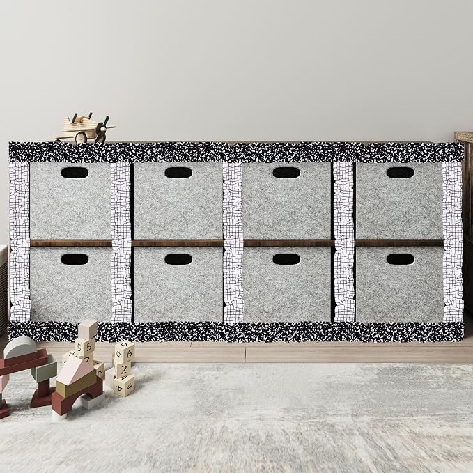AnyDesign 6 Rolls 47Ft Ruffled Bulletin Board Borders Fabric Bulletin Border - Image 5