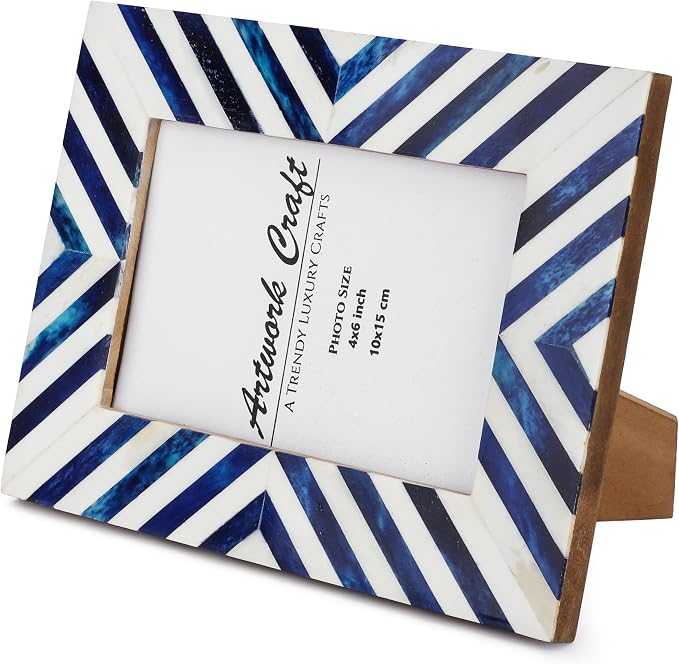Picture Photo Frame Chevron Herringbone Art Inspired Vintage Table-Top/Wall - Image 5