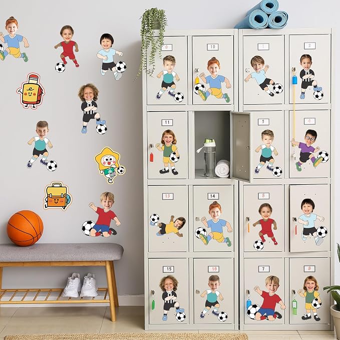 OBUSATT 60 Pcs Soccer Player Theme Cutouts Soccer Bulletin Board Decorations - Image 6