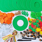 Supla 12 Kits 3D Pumpkin Fall Leaf Wreath Craft Kit DIY Thanksgiving Wreath - Image 4