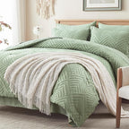 Zzlpp Twin Comforter Set 5 Pieces, Sage Green Tufted Bed in a Bag - Image 2