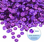 Mandala Crafts 6mm Cup Holographic Purple Sequins - Image 3