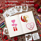 Marspark 66 Pcs Small Stencils for Crafts Reusable 3 Inch Stencils for Painting - Image 3