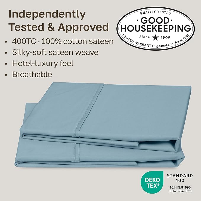 California Design Den Standard Queen Size Pillowcase Set - Image 2