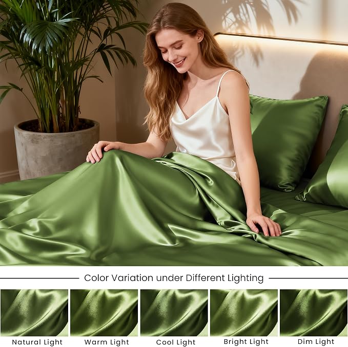 Love's cabin Twin Satin Sheets Sets - Image 7