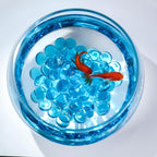 CYS EXCEL Light Blue Glass Gemstone Beads Vase Fillers Flat Marble Beads - Image 6