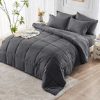 JOLLYVOGUE Queen Comforter Set, Ultra-Soft Bed in a Bag Queen Size 7 Pieces - Image 8