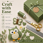 Sage Green Large Felt Fabric 36" x 36", 1mm Stiff Felt Sheet, Nonwoven Fabric - Image 5