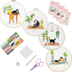 Bonroy 4 Sets Embroidery Set for Beginners, Art Craft, Easy Sewing, Includes by Bonroy