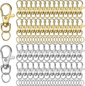 LEOBRO 100PCS Lobster Claw Clasps and Key Rings, Keychain Making kit, Keychains by LEOBRO