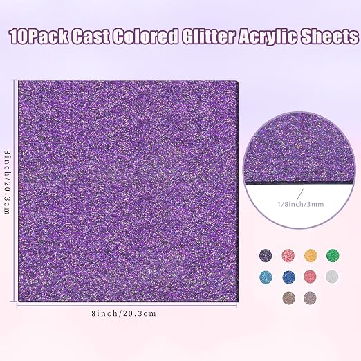 Adrattnay Glitter Acrylic Sheets - Image 2