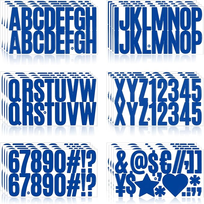 Letter Stickers, Mailbox Numbers, 2.5 Inch Waterproof Vinyl Alphabet | 2 1/2 by Llewyn
