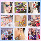 4 Boxes Pony Beads 72 Colors 9mm Friendship Bracelets Making Kit, Rainbow Kandi - Image 4