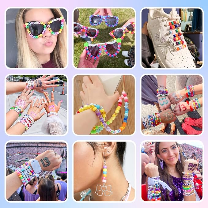 4 Boxes Pony Beads 72 Colors 9mm Friendship Bracelets Making Kit, Rainbow Kandi - Image 4