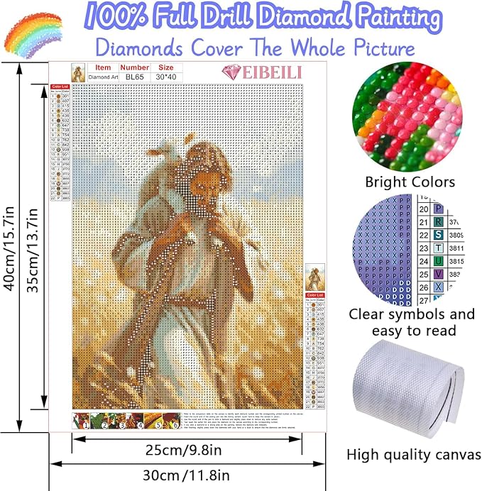 EIBEILI Diamond Painting Kits for Adults Lamb DIY 5D Diamond Art Paint - Image 2