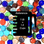 CYS EXCEL Assorted Mix Colors Glass Gemstone Beads Vase Fillers Flat Marble - Image 2