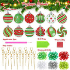 FRVCRS 12Pcs Christmas Diamond Art Keychains DIY Art Christmas Ornaments - Image 2