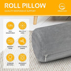 AllSett Health Firm Cervical Neck Roll Memory Foam Pillow, Bolster Pillow - Image 3