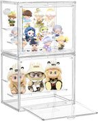 Acrylic Display Case for Collectibles 3 Tier, Small Clear Display Box 2pack | 2 by Attelite