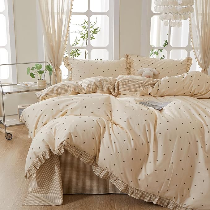mixinni Floral Duvet Cover Set Full Size – 100% Cotton 3-Piece Bedding Set - Image 2