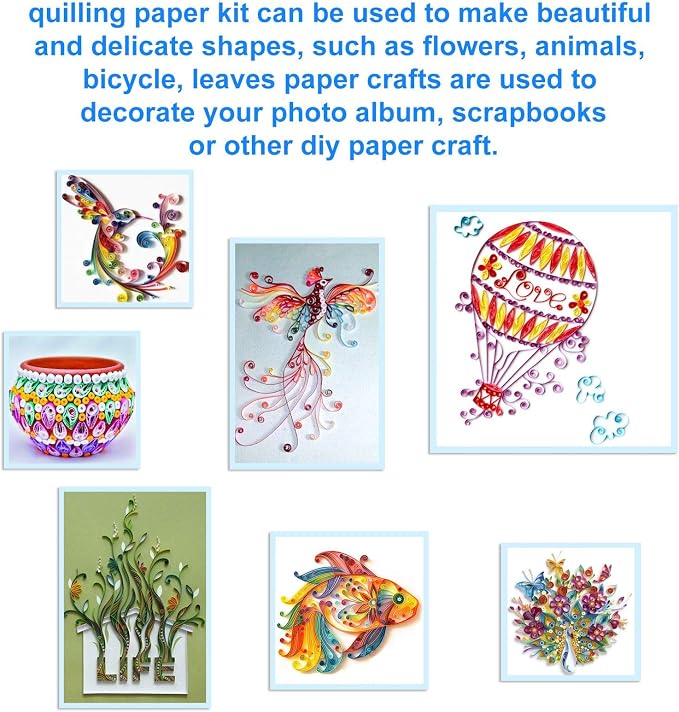 QTLCOHD 35 Colors 4200 Strips Paper Quilling Strips Set | Width 5mm Length 54cm - Image 7