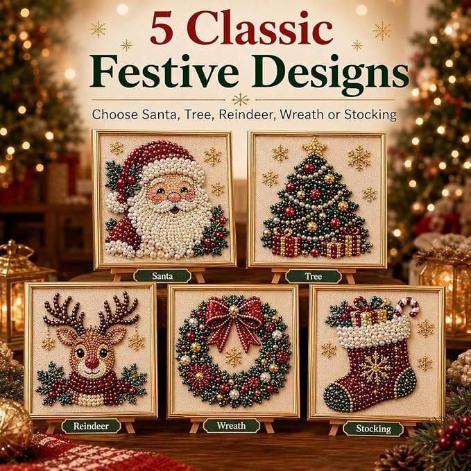 DIY Christmas Pearl Diamond Painting Art Kit - Image 2