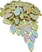500g/1.1lb Leaf-Shaped Ceramic Mosaic Tiles, Ceramic Mosaic Pieces - Image 3