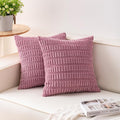 Aegero Pack of 2 Corduroy Decorative Throw Pillow Covers 20x20 Inch Soft by Unknown
