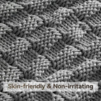 Knitted Weighted Blanket for Adult, No Beads Heavy Blanket 60” x 80'' 10lbs - Image 4