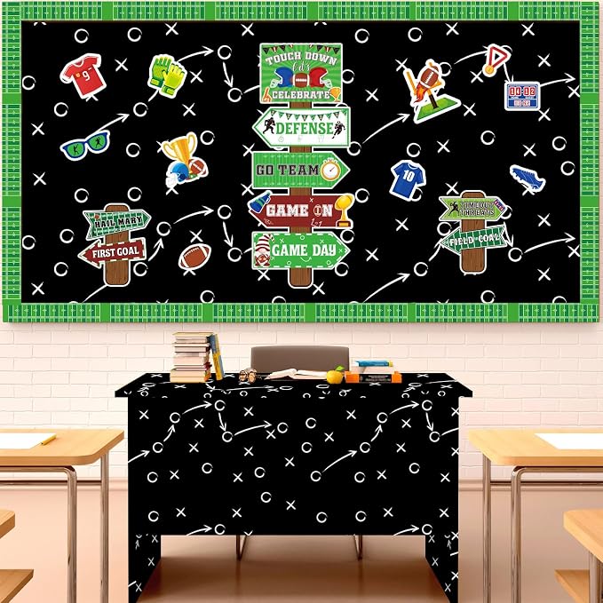Qyeahkj Football Bulletin Board Paper Roll Football Tactic Bulletin Board - Image 3