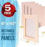U.S. Art Supply 08" x 10" Unfinished Cradled Wood Panels - Image 2