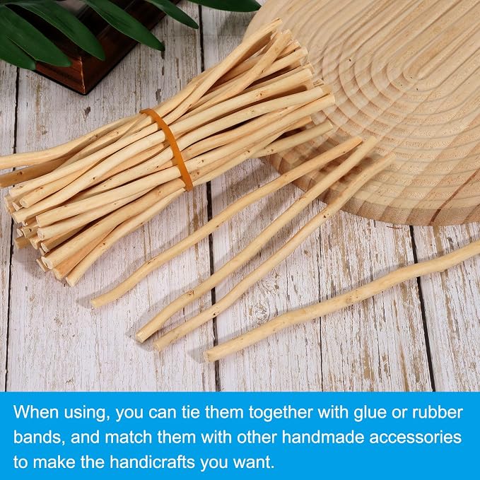 PATIKIL 60 Pcs / 40cm Wood Log Sticks, 0.2-0.5inch in Diameter Natural Driftwood - Image 4