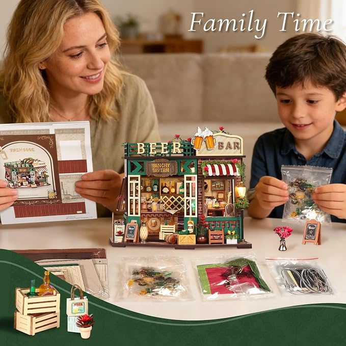 Book Nook, Beer Shop DIY Miniature House Kit - Image 9