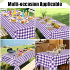 Smiry Rectangle Table Cloth, Waterproof Vinyl Tablecloth - Image 6